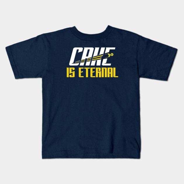 Cake Is Eternal Kids T-Shirt by TrulyMadlyGeekly